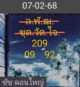 แนวทางหวยลาว 7/2/68 ชุดที่ 9