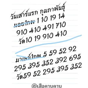 แนวทางหวยมาเลย์ 1/2/68 ชุดที่ 3