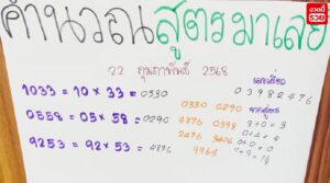 แนวทางหวยมาเลย์ 22/2/68 ชุดที่ 5