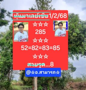 แนวทางหวยมาเลย์ 1/2/68 ชุดที่ 8