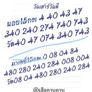 แนวทางหวยมาเลย์ 15/2/68 ชุดที่ 9